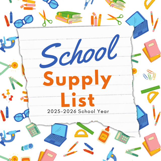  School Supply List